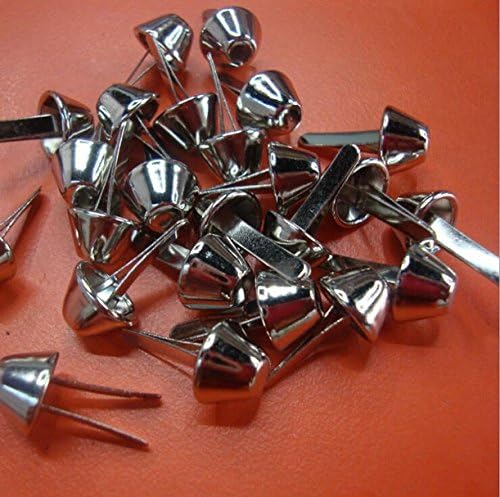 Zhongjiuyuan 1000 peças 15mm Silver Tom Metal Crafts Burse Feet Rivets Studs perfurados para bolsa bolsa punk rock rebites de bolsa de couro artesanato de cogumelo