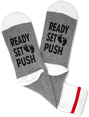 Ready Set Push Socks, Mom Socks Gift, presente de gravidez, presente de nova mãe, presente de mãe, presente de gravidez para a mãe ser, presente para a mãe grávida.