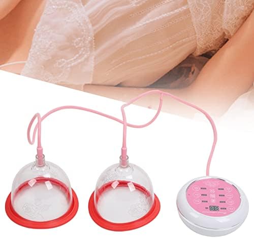 Massageador de mama elétrico PWShymi, massageador de mama, firmando a pele 8 xícaras de força Ajuste a liberação de sucção automática para mulheres para uso doméstico