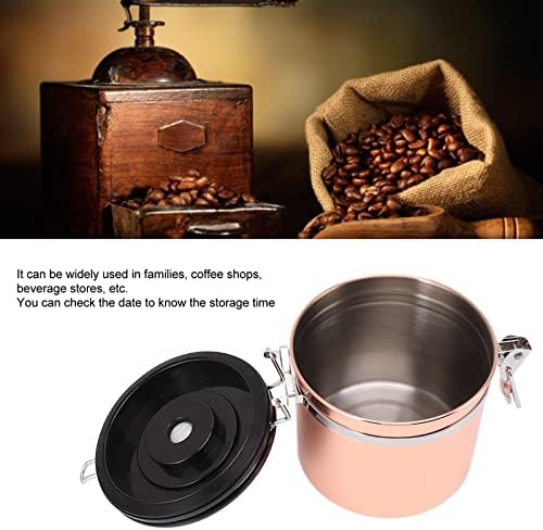 Lata de café ovast, jarra de armazenamento de alimentos em aço inoxidável fácil de usar para famílias