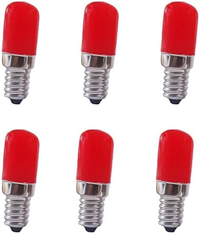 YDJOO E12 Bulbo LED 2W Bulbos de lâmpadas de cor vermelha 20W Substituição de halogênio E12 Mini candelabro de candelabro lustre