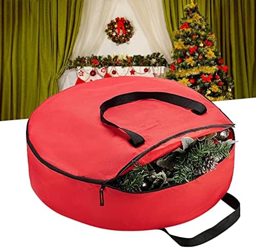 Bolsa de armazenamento de coroa de cokino -bolsa zípeira para férias de férias de Natal de Natal caixas de grinaldas