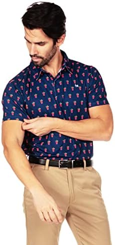 Camisas de golfe dos Elves Tipsy para homens - Performa