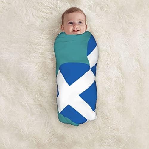 Blanta de bebê de bandeira grega de amor, cobertor de recebimento de capa de swaddle recém -nascido infantil