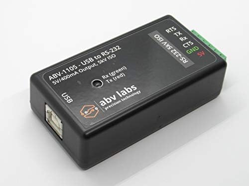 Laboratório ABV-conversor USB para RS-232, isolamento de 5000V, saída de 5V/400mA, USB 2.0 de velocidade total, protege o computador