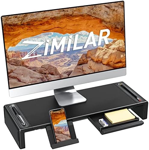Riser do suporte do monitor Zimilar, suporte de monitor ajustável em altura, riser de monitor ajustável na largura,