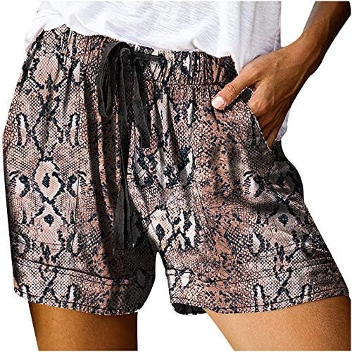 Shorts femininos para verão plus size de tamanho casual na cintura solta shorts folgados tistias estampa confortável