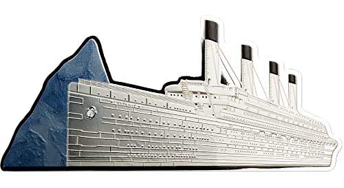 2022 De Ship of Dreams Powercoin RMS Titanic 110th Anniversary 5 oz Moeda de prata 10 $ Salomão Ilhas 2022 Prova
