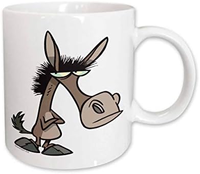 3drose Mug_104135_1 Funny Stimkborn Donkey Cartoon Cerâmica Caneca, 11 onças