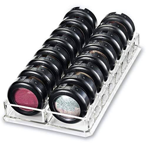ByElegory acrílico Eyeshadow Makeup Beauty Organizadores 16 Space Cosmetic Storage Container para gaveta ou bandeira