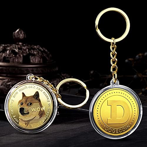 1 oz Dogecoin Comemorativo ChainChain Gold Bated Dogecoin Cryptocurrency 2021 Limited Edition Collectible Moeda