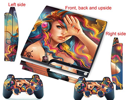PS3 Skins Pirate Queen Decals Campa de vinil para PlayStation 3 Slim Console