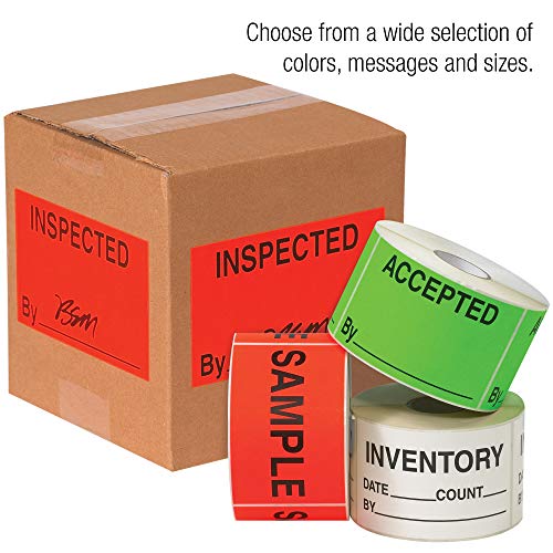 Aviditi Tape Logic 3 x 5, Consignment adesivo verde fluorescente, para transporte, manuseio, embalagem e movimento