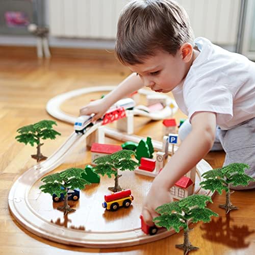Mini -modelo de Toyandona árvores, 3pcs mini pinheiros modelo miniature modelo cippress árvores cenários de trem de trem de trem