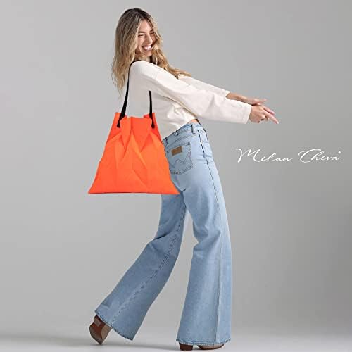 Milan Chiva Canvas Bag para mulheres estéticas dobráveis ​​e reutilizáveis ​​sacolas de compras