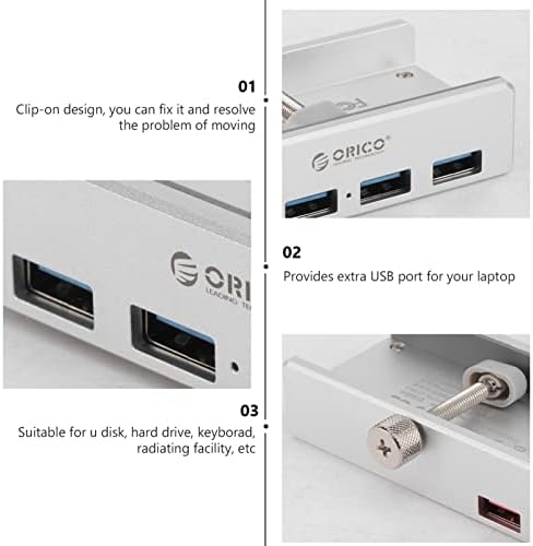 Mobestech Computadora 3.0 USB Hub Profissional USB Hub alimentado por hub USB Adaptador USB Hub 4 Port Aluminium Comuter