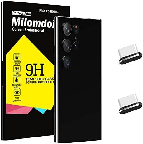 Milomdoi 2 pacote anti-pó de poeira compatível com capa de poeira USB C Porta com mini protetores de tampas de poeira