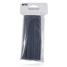 NTE Electronics 47-20606-BK Tubulação de encolhimento de calor, parede fina, relação de encolhimento 2: 1, 5/16 de diâmetro, 6 de comprimento, preto