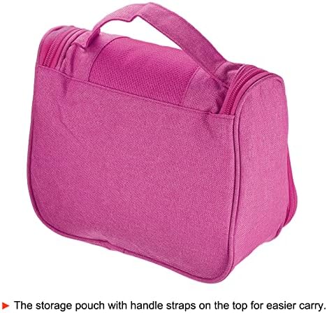 Patikil pendurado saco de higiene pessoal, 2 pacote de poliéster organizador de maquiagem dobrável bolsa cosmética