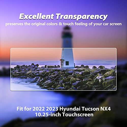 Luwu para 2023 Protetor de tela Hyundai Tucson 10,25 polegadas 2023 Tucson Limited Screen Protector Filas de vidro temperado 9H