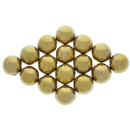Materiais de Fantasia: 50 PCS Rounds de hematita magnética ouro - Tamanho de 0,75 polegada - ímãs de ferrite a granel para