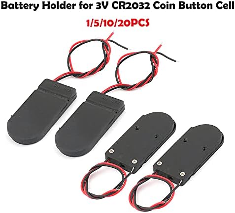 1/5/10 PCs CR2032 Porta de moeda da bateria, suporte de bateria CR2032 com interruptor, suporte de bateria de célula de moeda de
