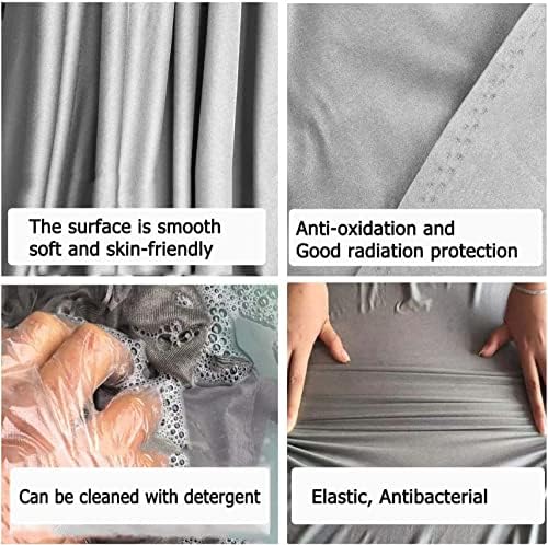 AMNOOL Largura de tecido condutor de prata de prata 150cm Proteção EMF Protection Fabric RFID tecido para radiação anti -radiação, anti