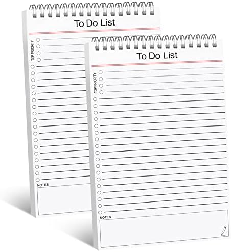 2 pacote para fazer listar bloco de notas, para fazer o notebook Planejador diário, 5,5in x 8,3in x 0,29in A5 diariamente