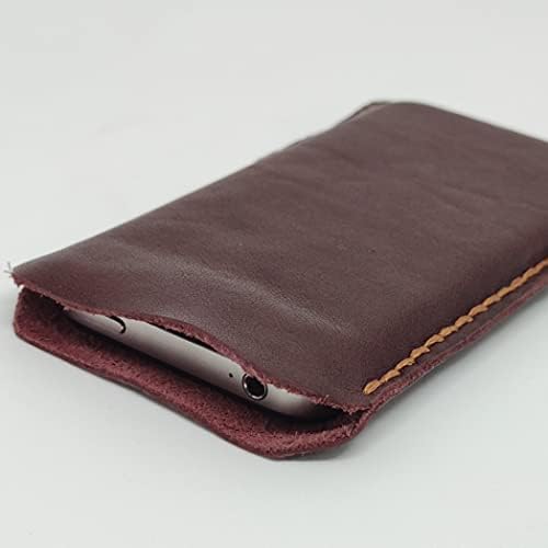 Caixa de bolsa de coldre de couro colderical para LG G8 Thinq, capa de telefone de couro genuína, capa de bolsa de couro feita personalizada, coldre de couro macio vertical, estojo de ajuste confortável marrom