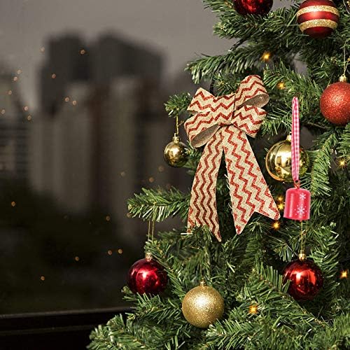 Aboofan 10pcs sinos de natal ornamentos jingle sell natal decoração pendurada com decoração de halloween de fita