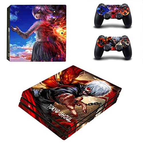 Anime Tokyo Touka Kaneki Ken Ghoul Rize PS4 ou Ps5 Skin Skin para PlayStation 4 ou 5 Console e 2 controladores Decal