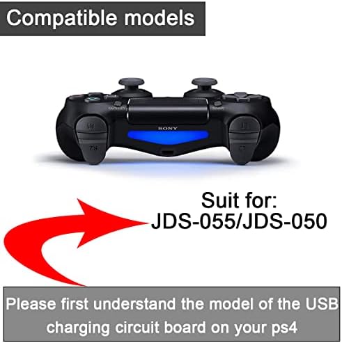 ZHUROUPU JDS-055/JDS-050 Micro USB Adaptador de porta Adaptador Reparador Parte do carregador Placa de circuito com cabo flexível de 12 pinos para PlayStation for PS4 Wireless Controller