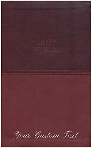 Bíblia personalizada Texto personalizado KJV Valor da Bíblia sagrada Linesft Red Letter Edition Padrão Print Brown King