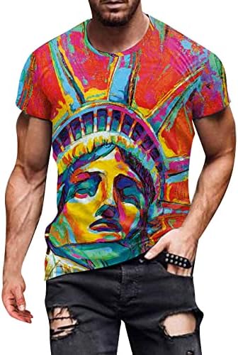 Xxbr camisetas patrióticas para homens soldados de manga curta 4 de julho American Flag Graphic Tee Tops Summer Casual Tshirts