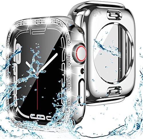 GOTON 2 em 1 Caixa de bling à prova d'água para Apple Watch 4mm Mm 4 Mum