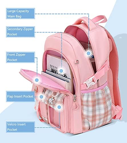 Aeafvot Backpack Backpacks Backpacks Bookbag para meninos Meninas Multifuncional Escola Durável Branha Escolar com Doll Pingentes