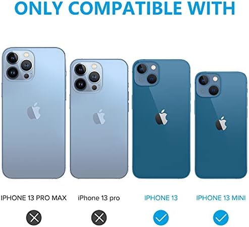 Protetor de lente de câmera de vidro temperado Hierusre [3-Pack] para iPhone 13 6.1 e iPhone 13 Mini 5.4, capa de lente de câmera