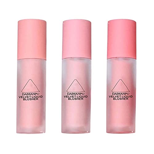 3 cor líquido blush a veludo fosco face olho de rosto rosa pêssego rubor natural ilumina a pele hidratante face pigmento