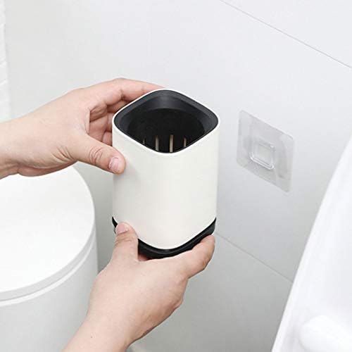 Escova de vaso sanitária e escovas de banheiro verticais e montadas na parede, escovas de vaso sanitário de mão longa, pincéis de banheiro de design minimalista moderno