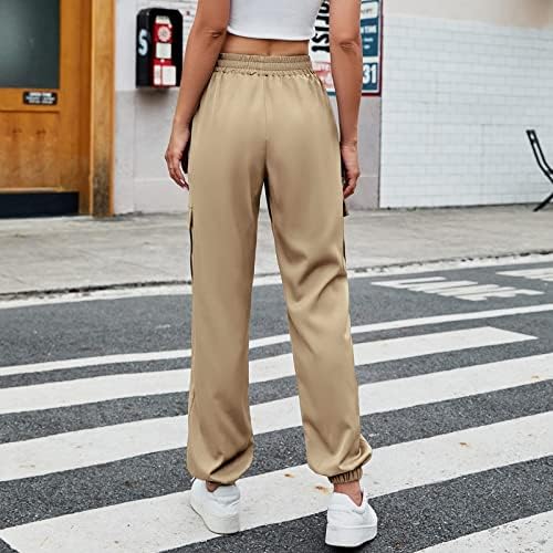 Ternos de calça para mulheres Casual Ladies Fashion Casual Work Pants Loose Sweetpante de cor sólida Plus feminino casual