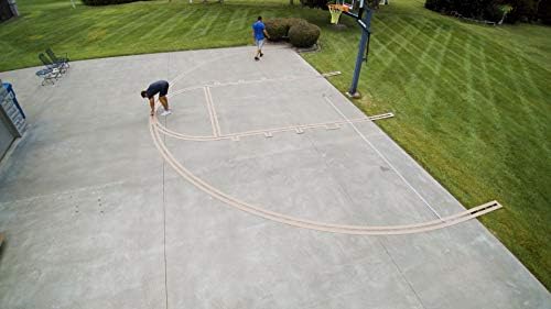 Murray Sporting Gooding Basketball Court Marking Stoncil Kit para entrada de automóveis, asfalto ou concreto | Kit de tinta