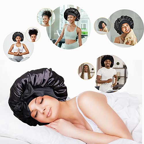Capoto de seda queen queen para o gabinete de capuz de cetim adormecido para mulheres que dormem cabeceiras de cabelo encaracoladas