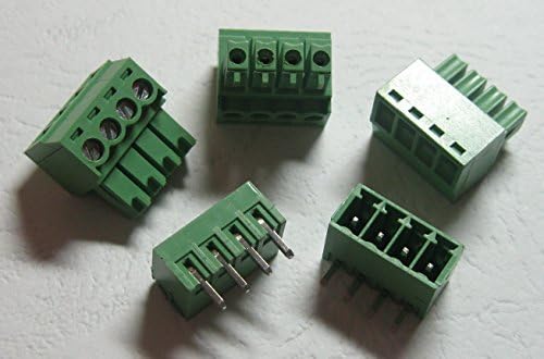 15 PCS ângulo de 4pin/Way Pitch 3,81mm para parafuso conector de bloco de parafuso tipo verde tipo trava com pino