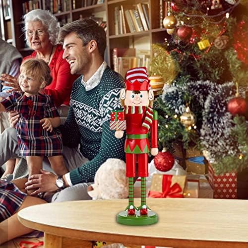 Noz de madeira, 14,9 em brinquedos de nozes, lollipop no noz -racha de nutcracker decorações de Natal para presente de decoração