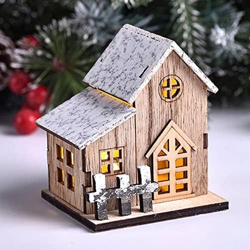 Cabine de decoração de Natal feita de madeira de madeira natural central peças centrais para decoração de casa