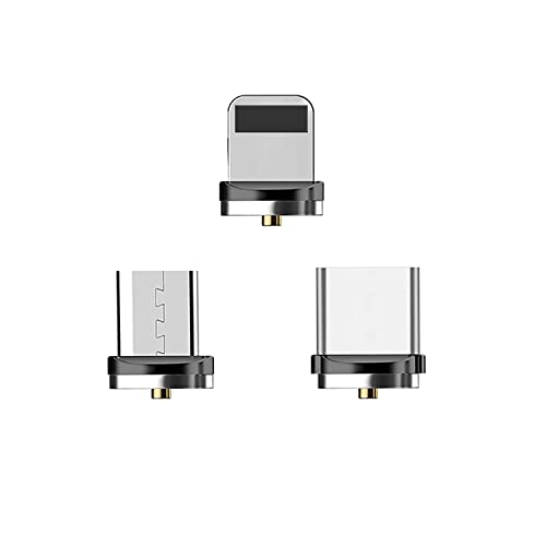 Clenye 3 em 1 Dicas de conector magnético compatíveis com dispositivos micro/tipo C/iProduct （3pcs）