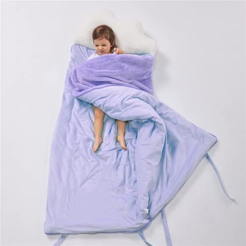 Sacos de dormir de pelúcia de Ntbed TATs de soneca 26 x52 com travesseiro de nuvem, zíper durável, bolsa de sono macio e quente