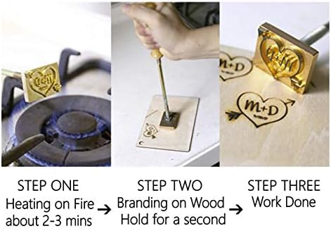Logotipo personalizado Branding de madeira Ferro, selo de ferro da marca de couro durável, Marca de madeira com marca de branding pessoal, branding Iron for Grilling
