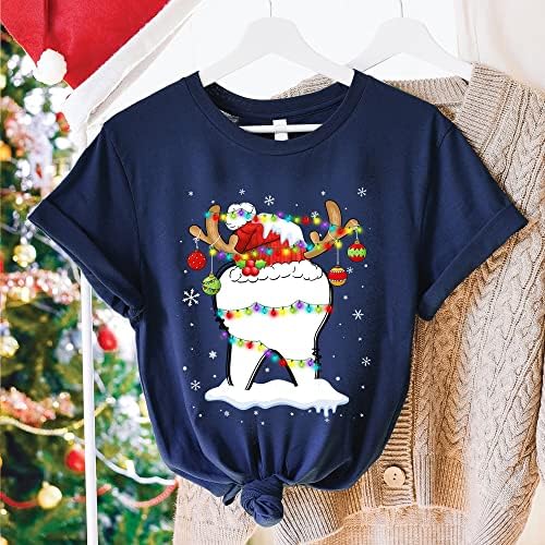 Dentista de dentes de Natal, camisa do dentista, camiseta de estudante odontológica, roupa de dentista futura, tee de dentista engraçado,