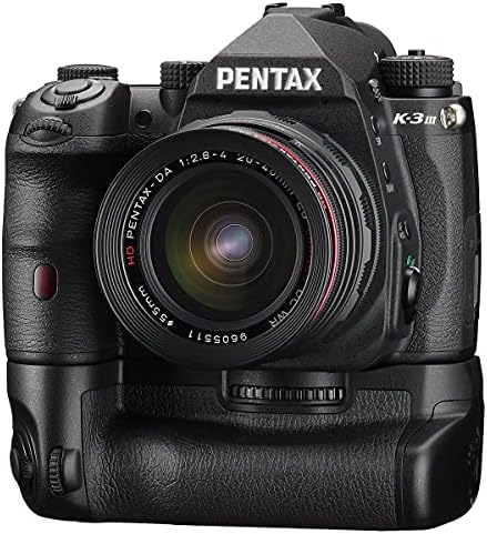 Pentax K-3 Mark III APS-C Formato DSLR Corpo da câmera, prata com punho de bateria Pentax D-BG8, preto